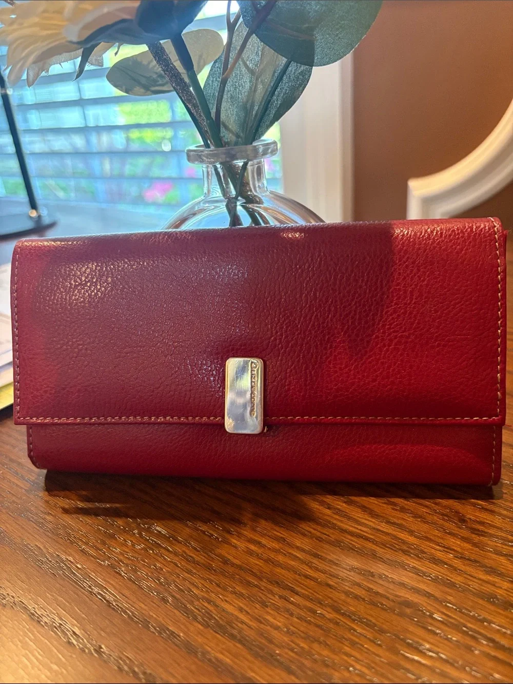 Red Leather Women's Wallet - Liz Claiborne